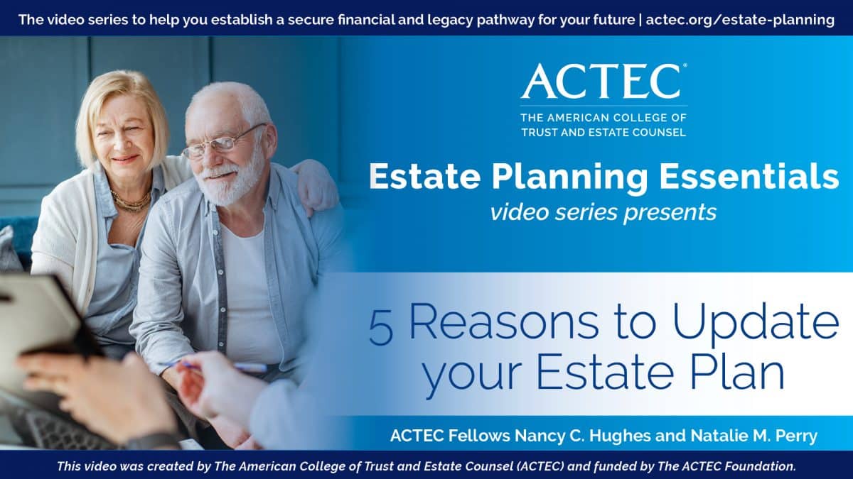 5 Reasons to Update Your Estate Plan